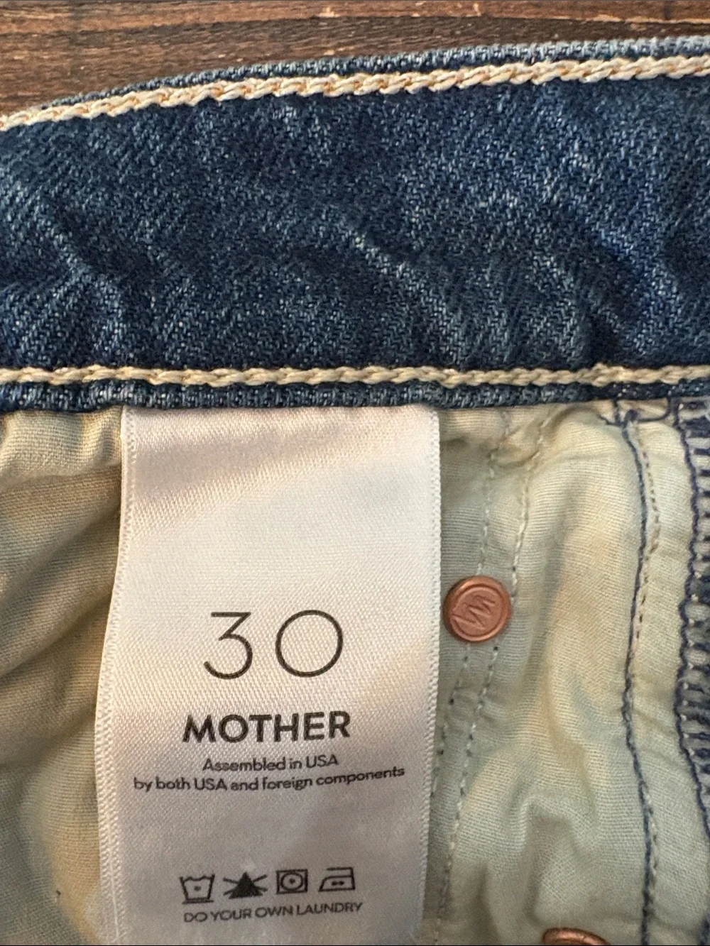 Mother Superior The Reifler Jeans After Midnight Size 30 NWT - Picture 12 of 14